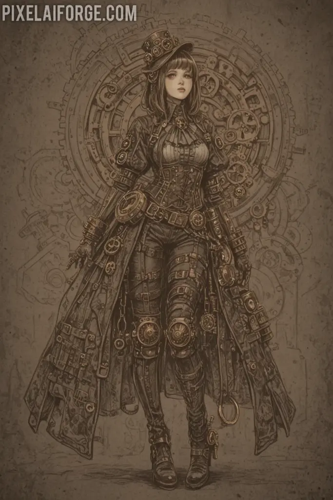 Orígenes steampunk y su conexión con el arte anime e inteligencia artificial