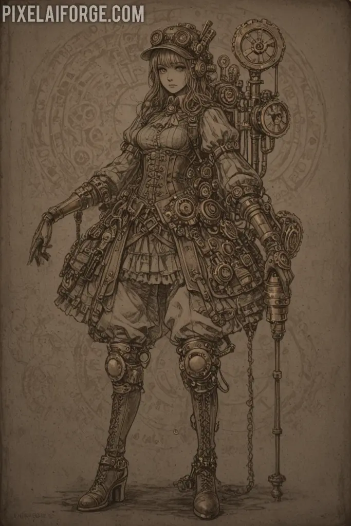 Orígenes steampunk y su conexión con el arte anime e inteligencia artificial