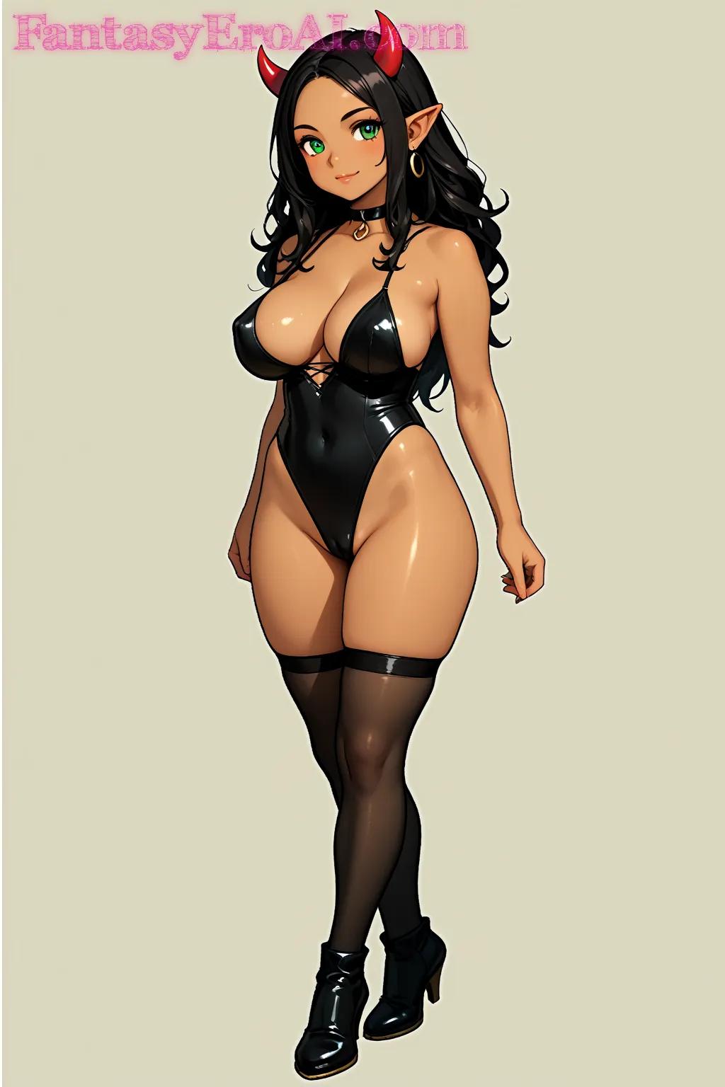 Bruja Demoníaca en Abismo de Fuego Místico