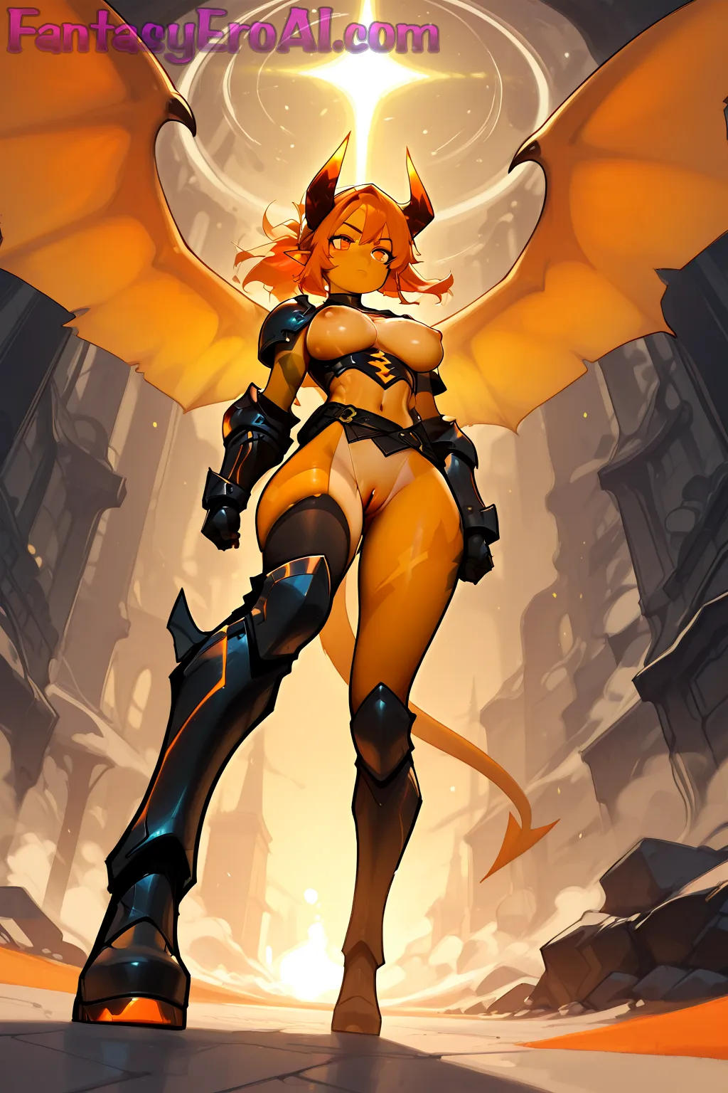 Demonía Tentadora en Volcán de Fuego Eterno