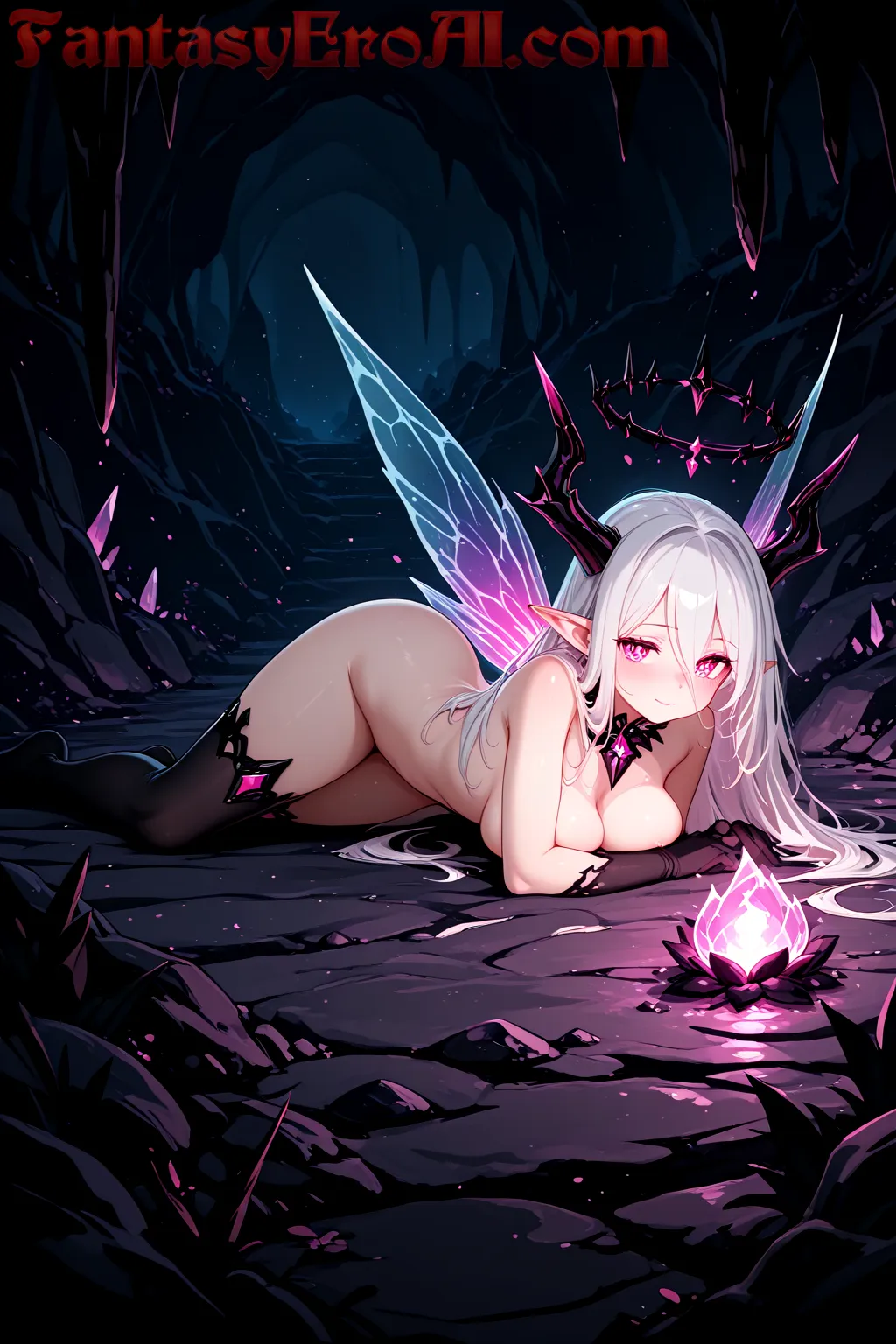 Hada Demoníaca en Cueva de Cristales Oscuros