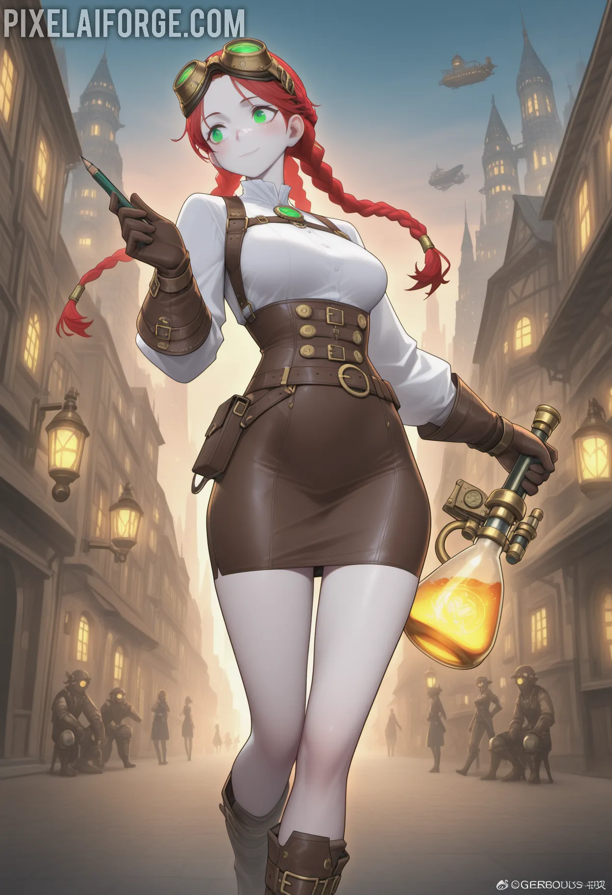 Arte hechos históricos increíbles de Chica Editorial De Revista Flux 1 Dev generado por IA