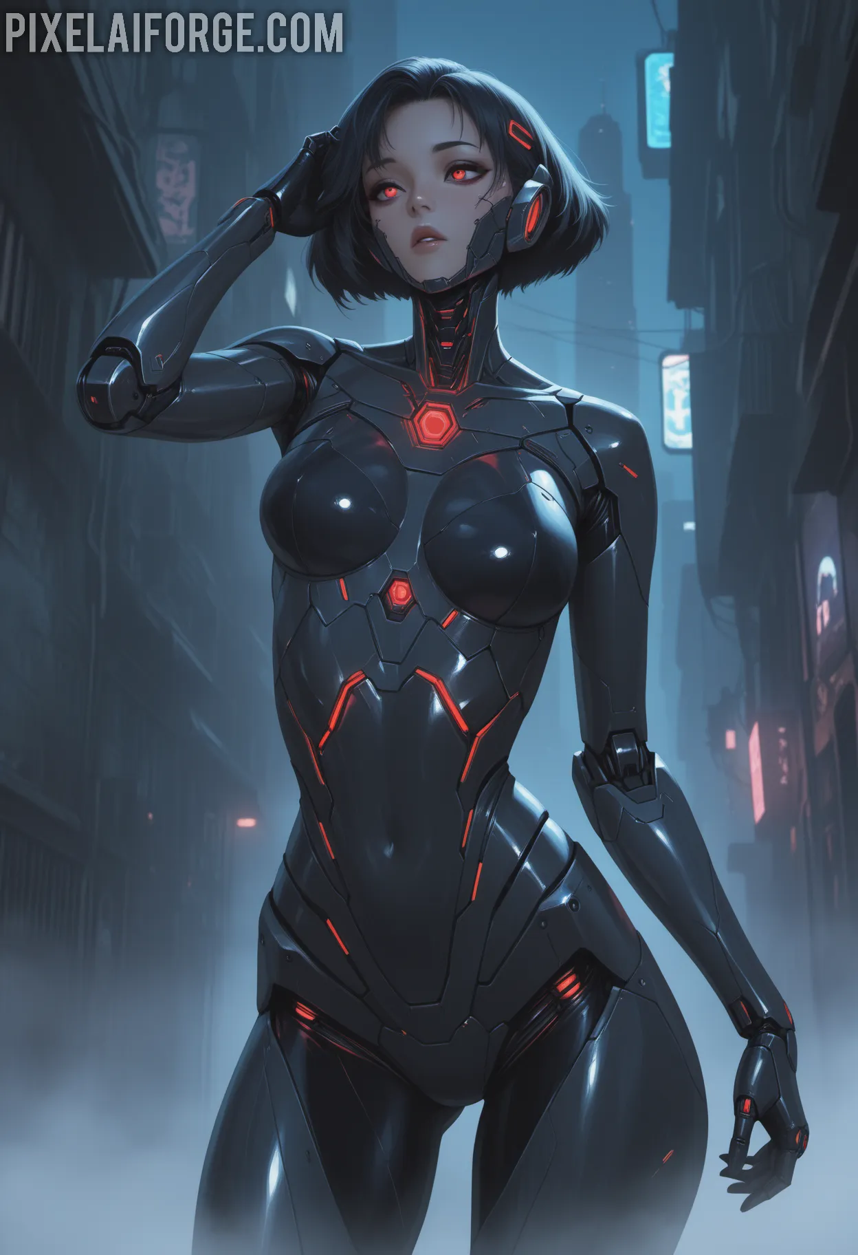 Arte ilustración increíble de Nude Schoolgirl Sexy generado por IA