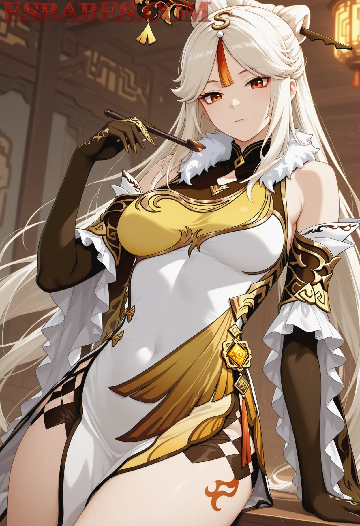 Arte ilustración increíble de Sexy Bibliotecaria Latina Tetona Missy Martinez generado por IA