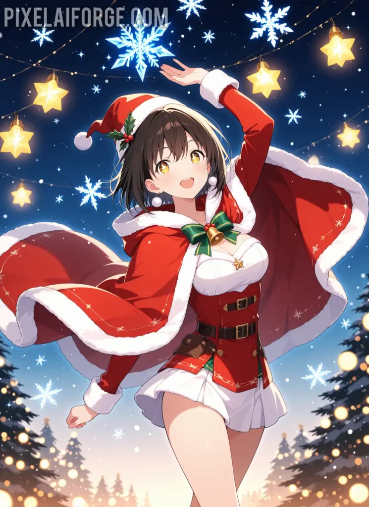 mejores prompt para crear imágenes anime navideños