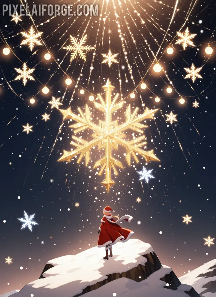 mejores prompt para crear imágenes anime navideños