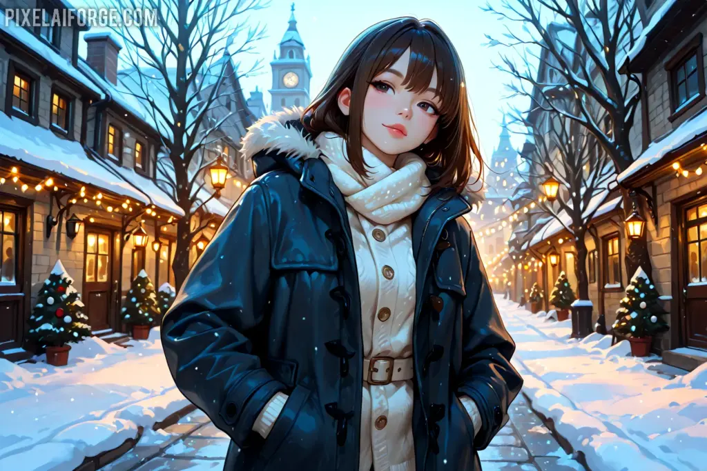 mejores prompt para crear imágenes anime navideños