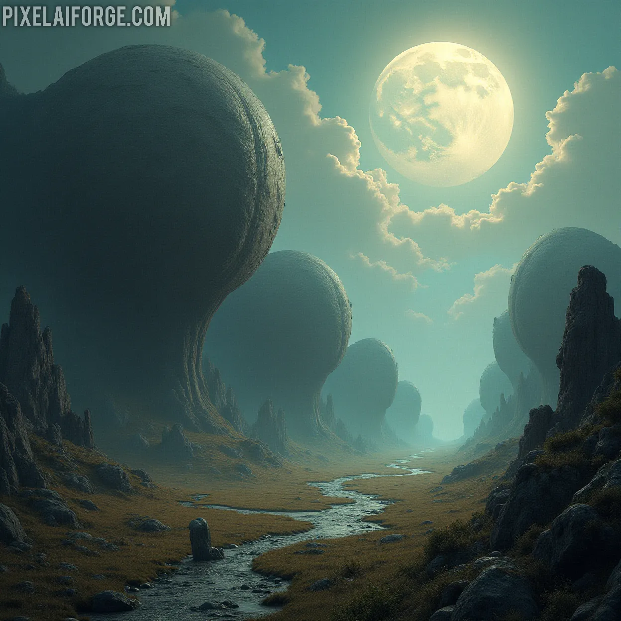 Arte hechos históricos increíbles de Luna Llena generado por IA