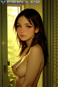 Adolescente Afeitada Pelirroja Colegiala Jessica Rose Con Grandes Tetas Anime AI Artwork
