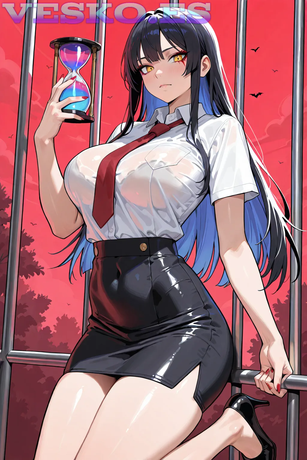 Cine Famosas Pilladas Anime AI Artwork