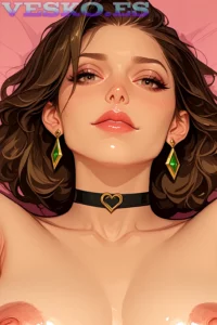 Ebony Naked Beauty Anime AI Artwork