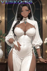 Guerrera Elfa En Valle De Niebla Encantada 2 Anime AI Artwork