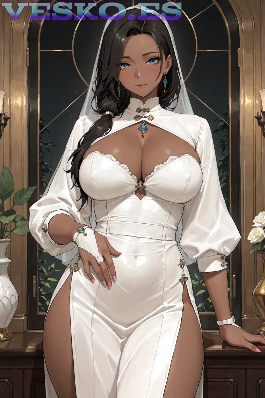 Guerrera Elfa En Valle De Niebla Encantada 2 Anime AI Artwork