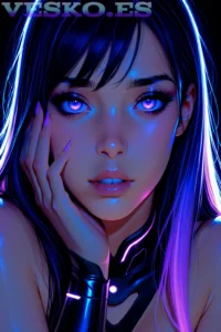 Bella Amateur Probando Ropa Anime AI Artwork