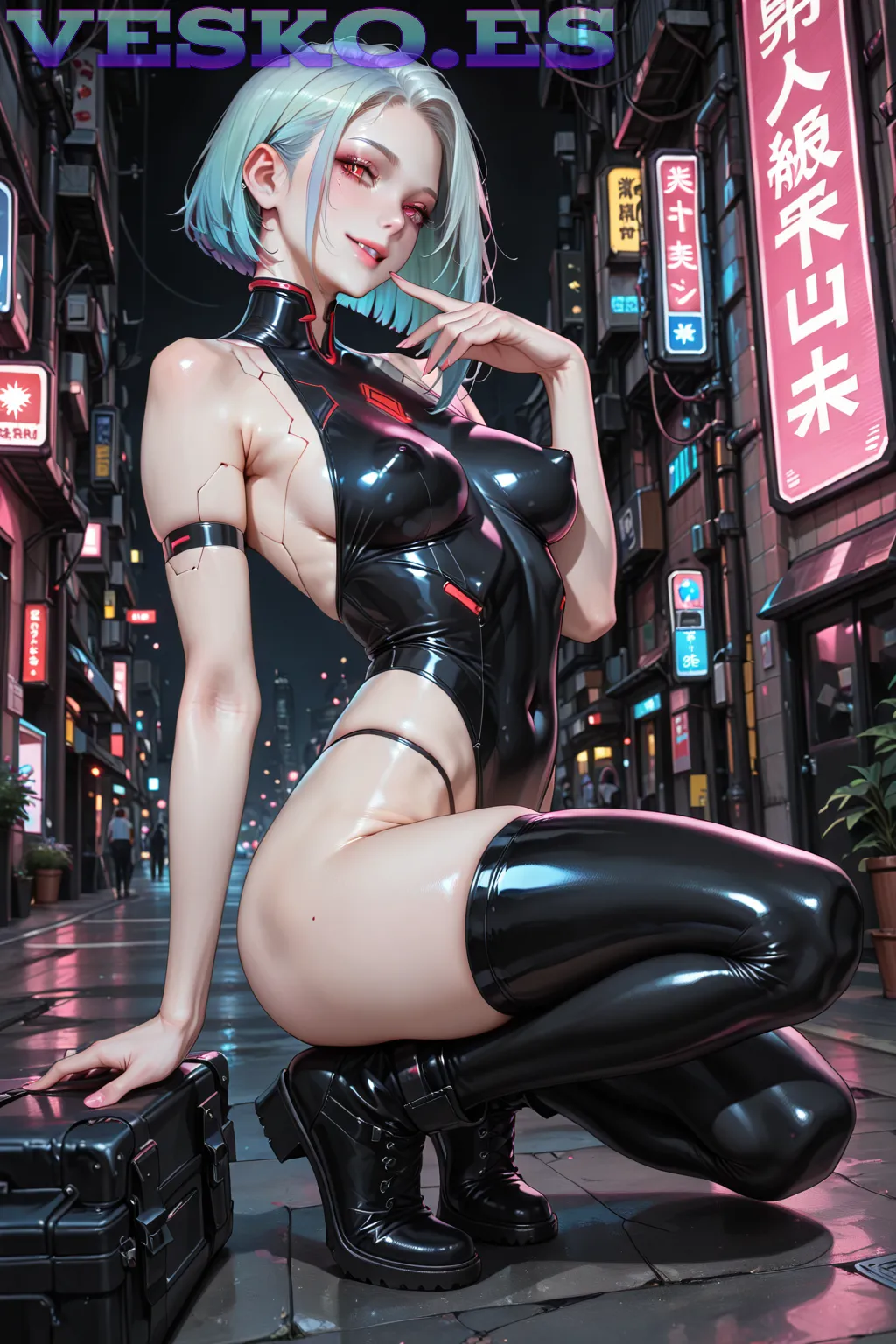 Biawhite Desnuda En El Bosque Anime AI Artwork