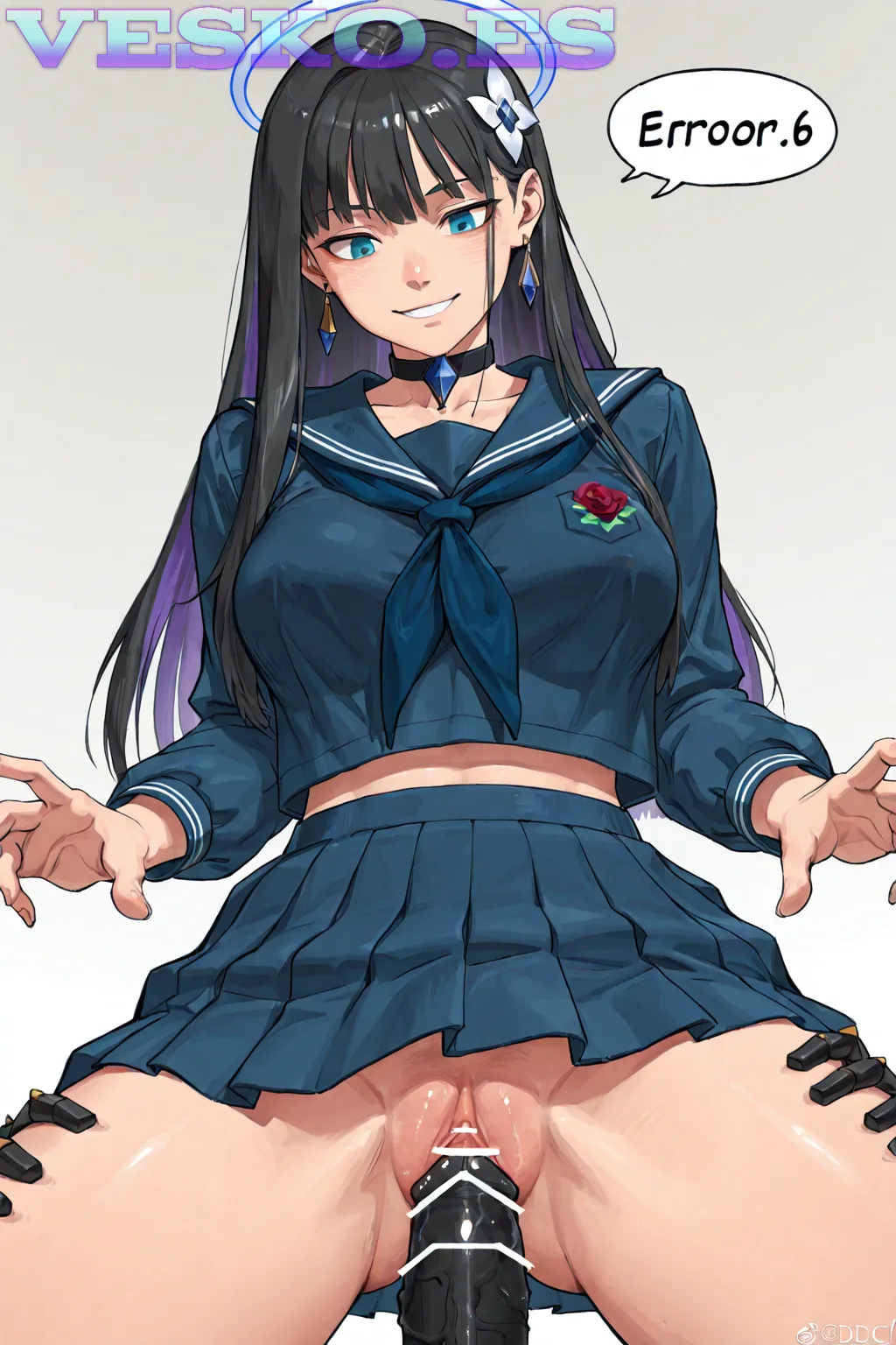 Cabello Rojo Anime AI Artwork