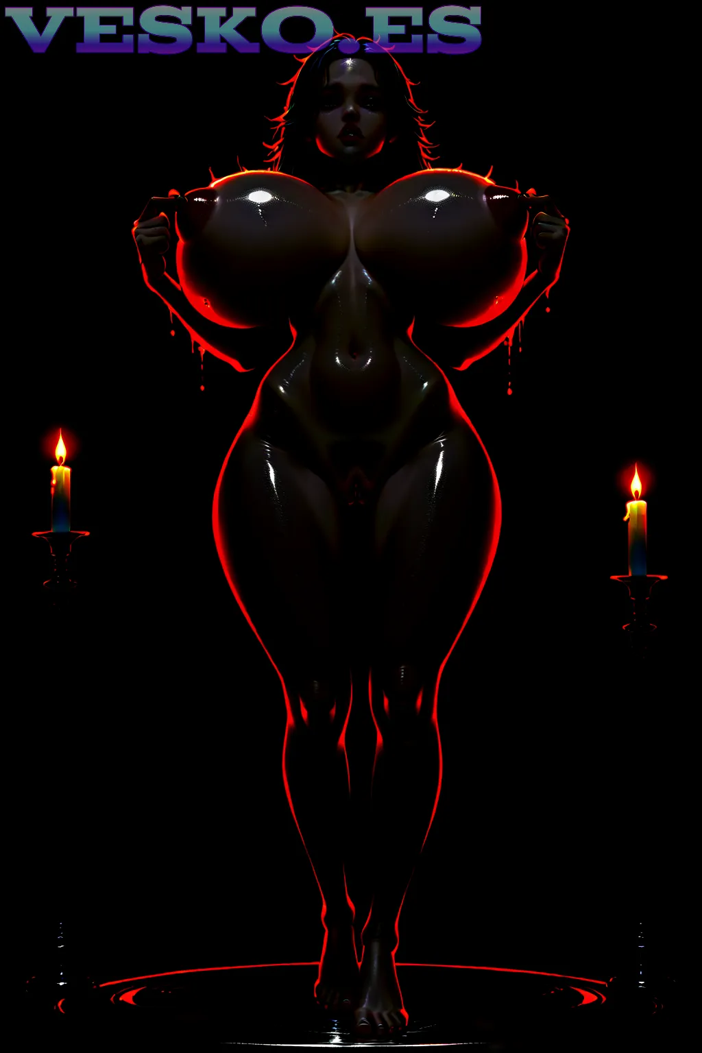 Chica De Pelicula De Terror Creada Con Flux 1 Dev Anime AI Artwork