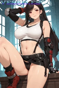 European Brunette Anime AI Artwork