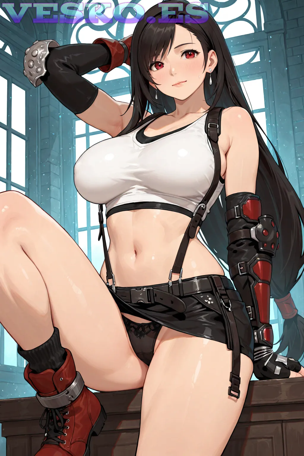 European Brunette Anime AI Artwork