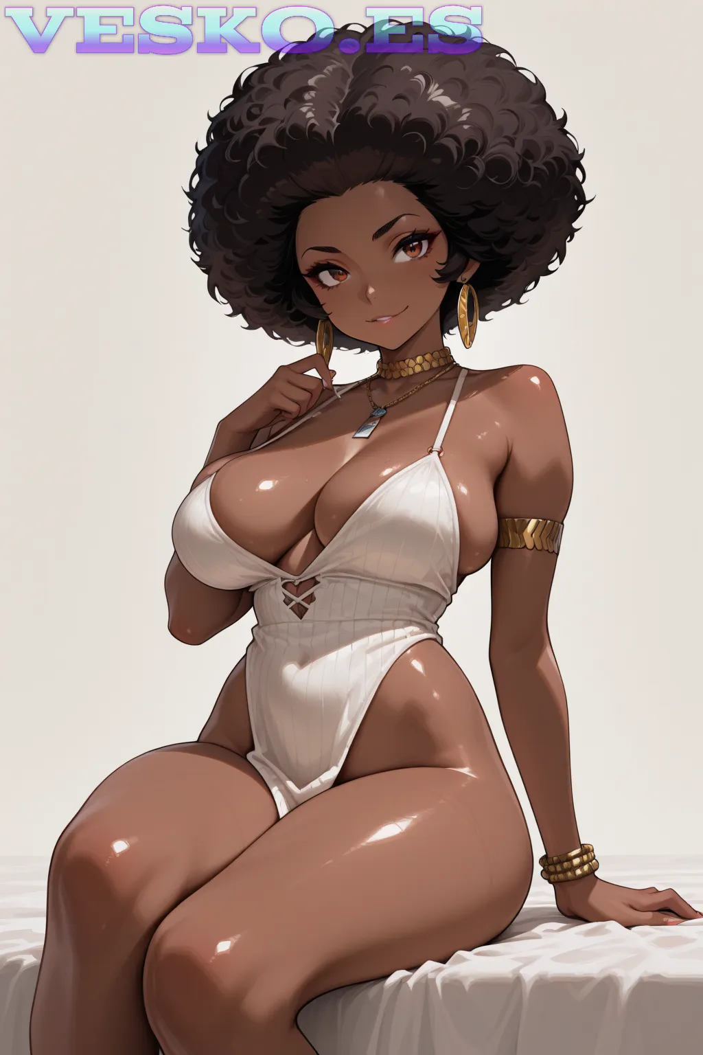Morena Tetona En Disfraz De Bruja Anime AI Artwork