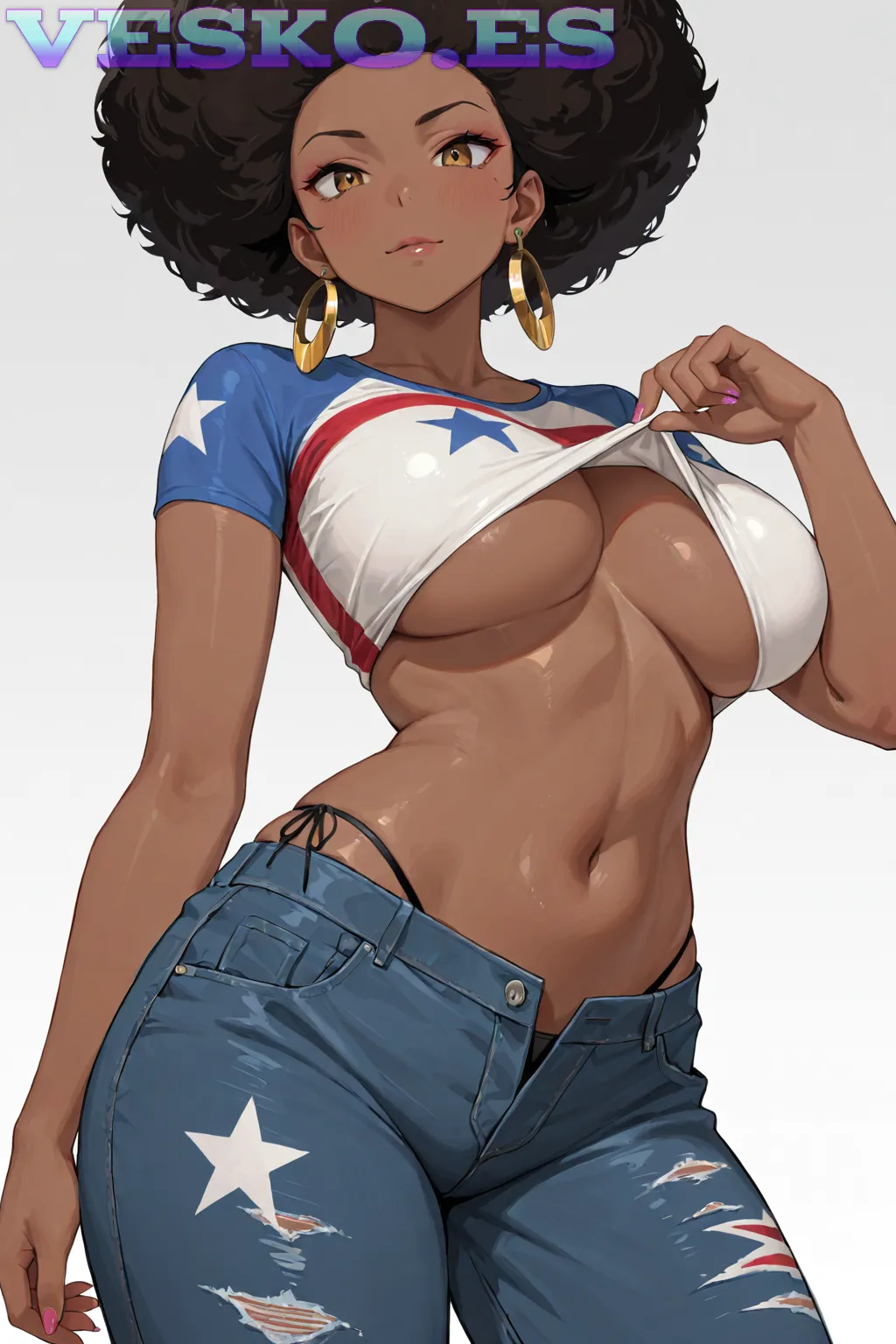Morena Viciosa Dando Mamada A Su Novio Anime AI Artwork