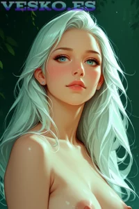 Very Cute Brunette Anime AI Artwork