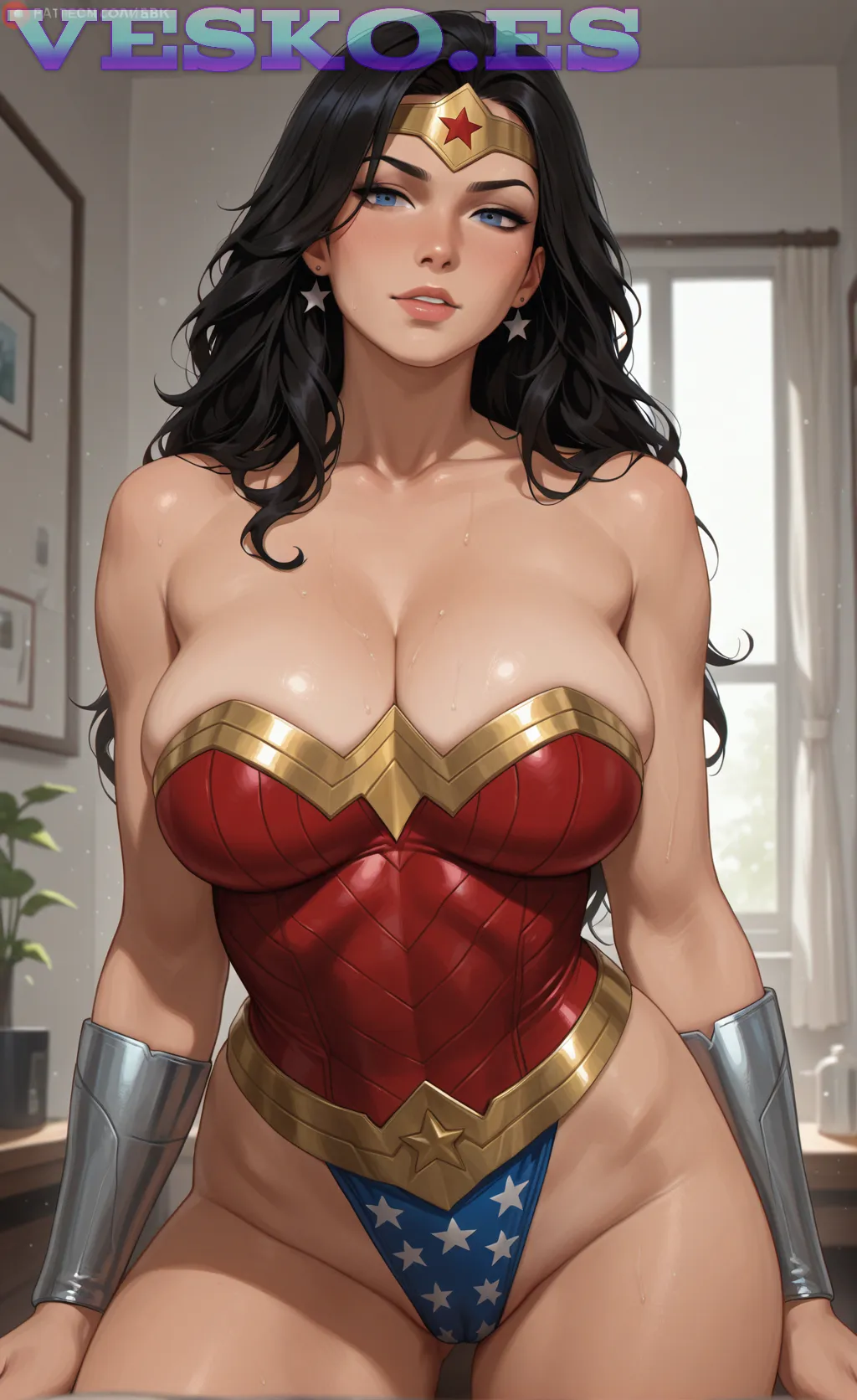 Alena Y Su Cono Rubio Anime AI Artwork