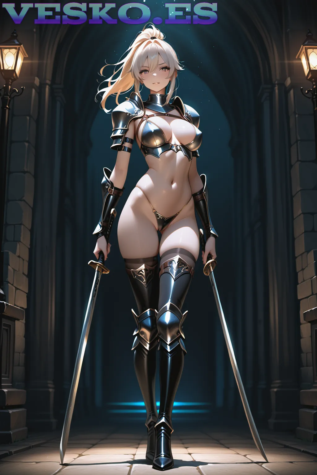 Aqua En Bikini Anime AI Artwork