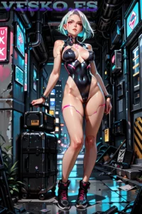 Chica Tetas Colgando Anime AI Artwork
