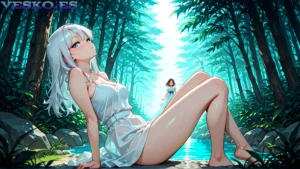 Modelo Asiatica Desnuda Anime AI Artwork