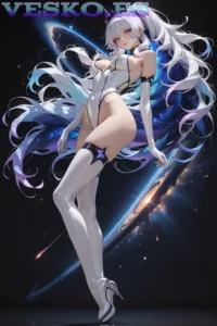 Nena Morena Tetona Afeitada Serena Wood Con Ojos Azules En Sujetador Y Braga Anime AI Artwork