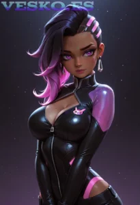 Posing In Mi Anime AI Artwork