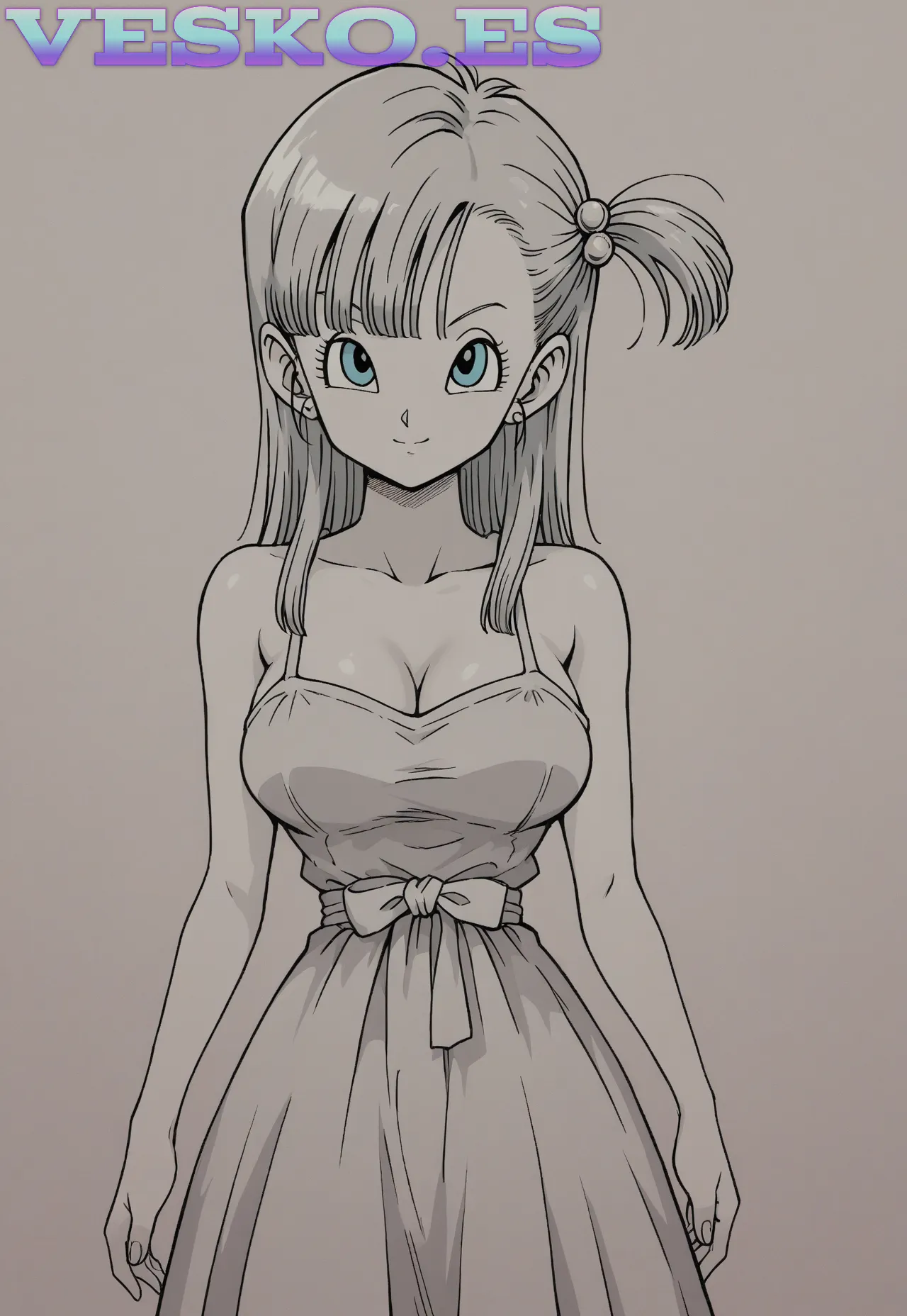 Adolescente Babe Ariana Marie Con Coletas Con Medias Anime AI Artwork