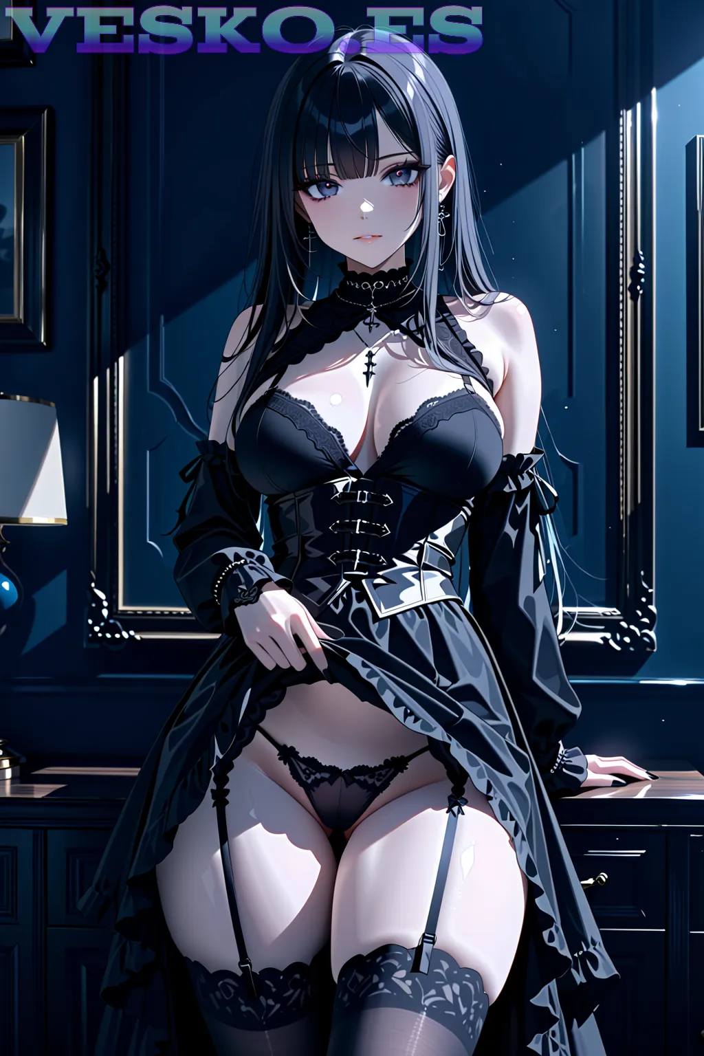 Amateur Bella Desnuda Anime AI Artwork