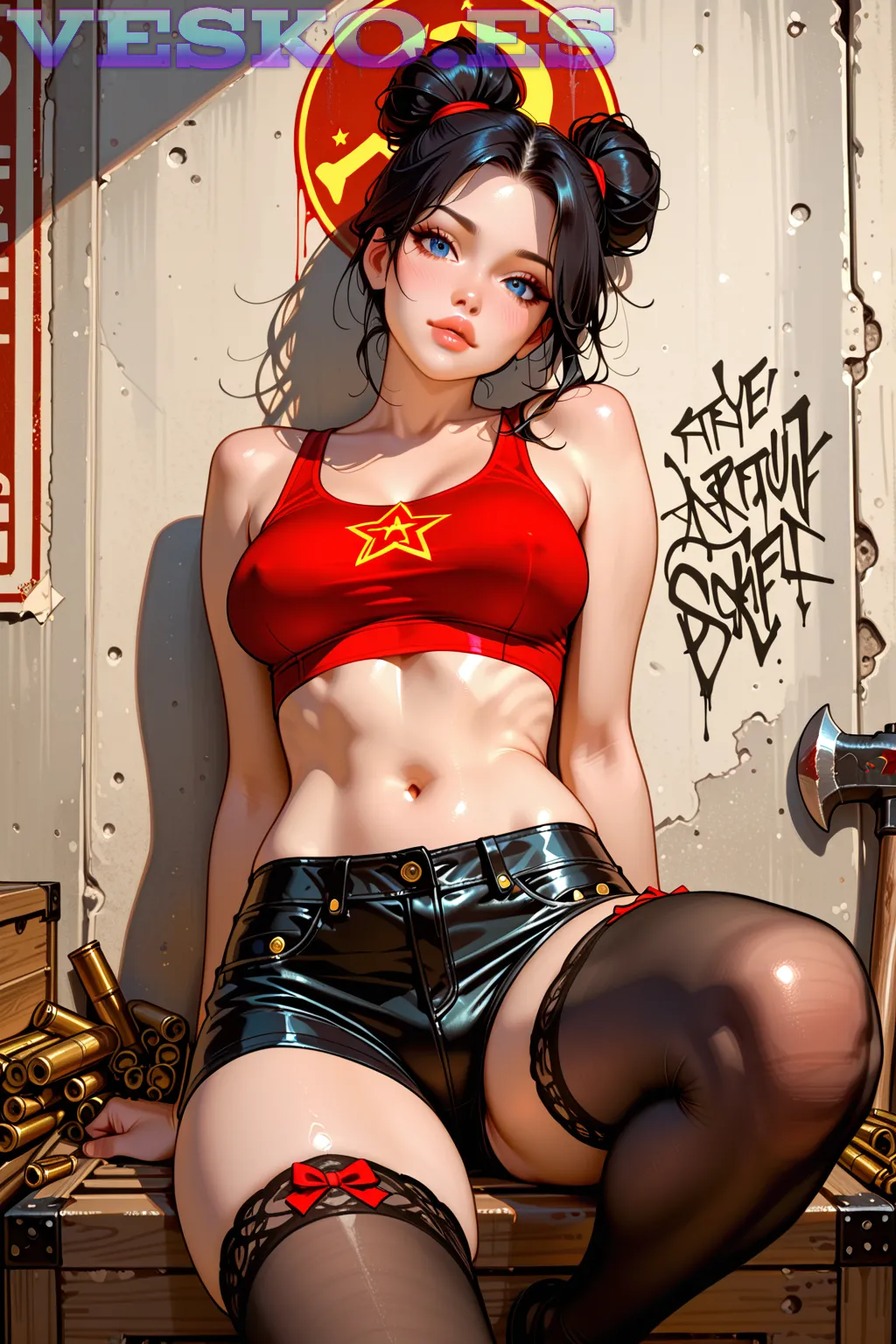 Aneli Una Modelo Desnuda 2 Anime AI Artwork