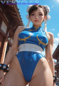 Asian Brunette Teen Anime AI Artwork