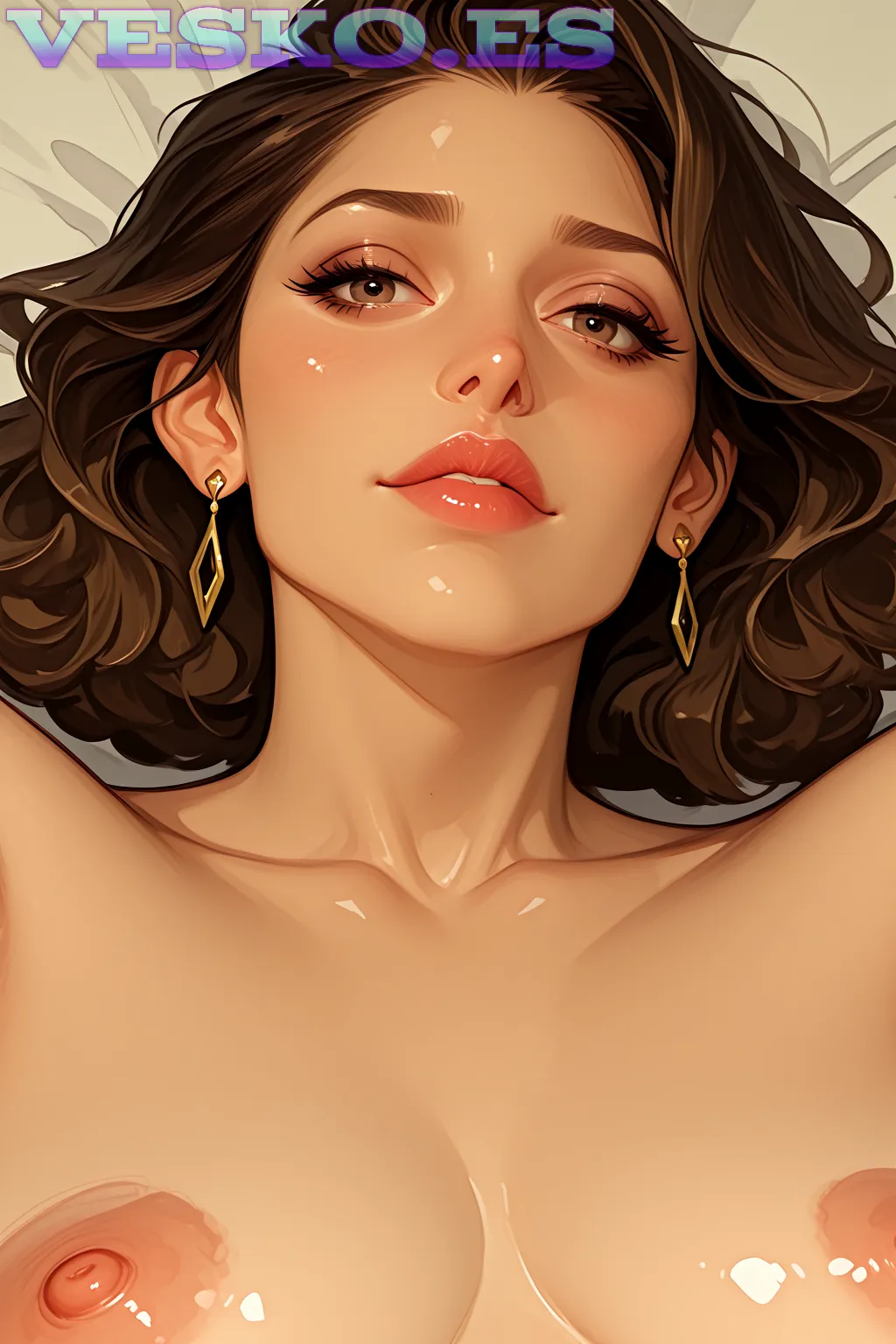 Babe Sasha Cane En Lenceria Y Tacones Altos Anime AI Artwork
