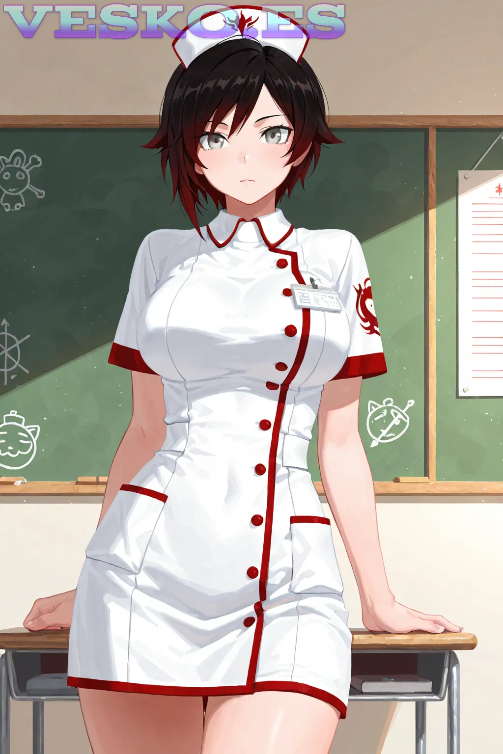 Catando La Nueva Secretaria Rubia Y Caliente Anime AI Artwork
