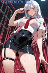 El Amor Incondicional Entre Mujeres Anime AI Artwork