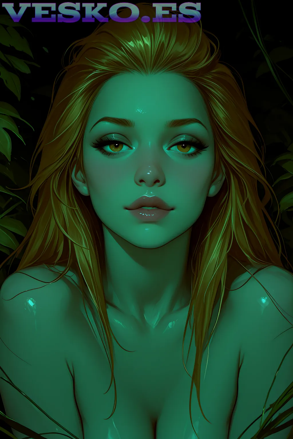 Espectacular Morena Adolescente Anime AI Artwork