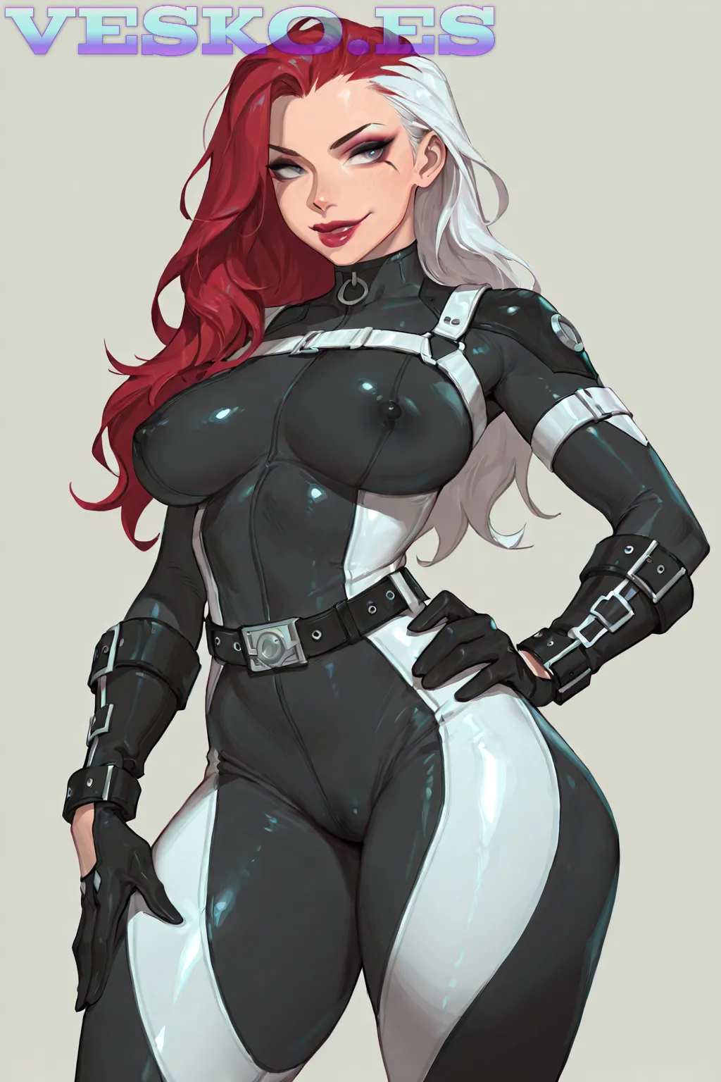Gisela Avendano Desnuda En Redecilla Negra Anime AI Artwork