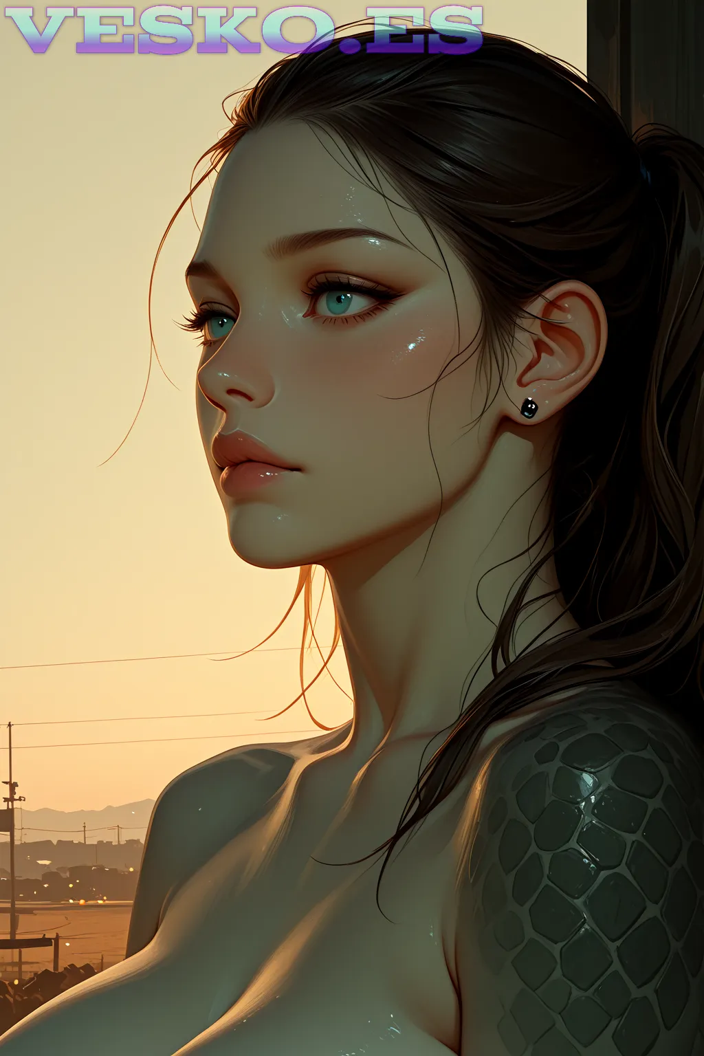 Hermosa Milf Anime AI Artwork