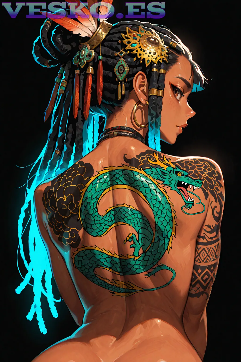 Jenny Desnuda Anime AI Artwork