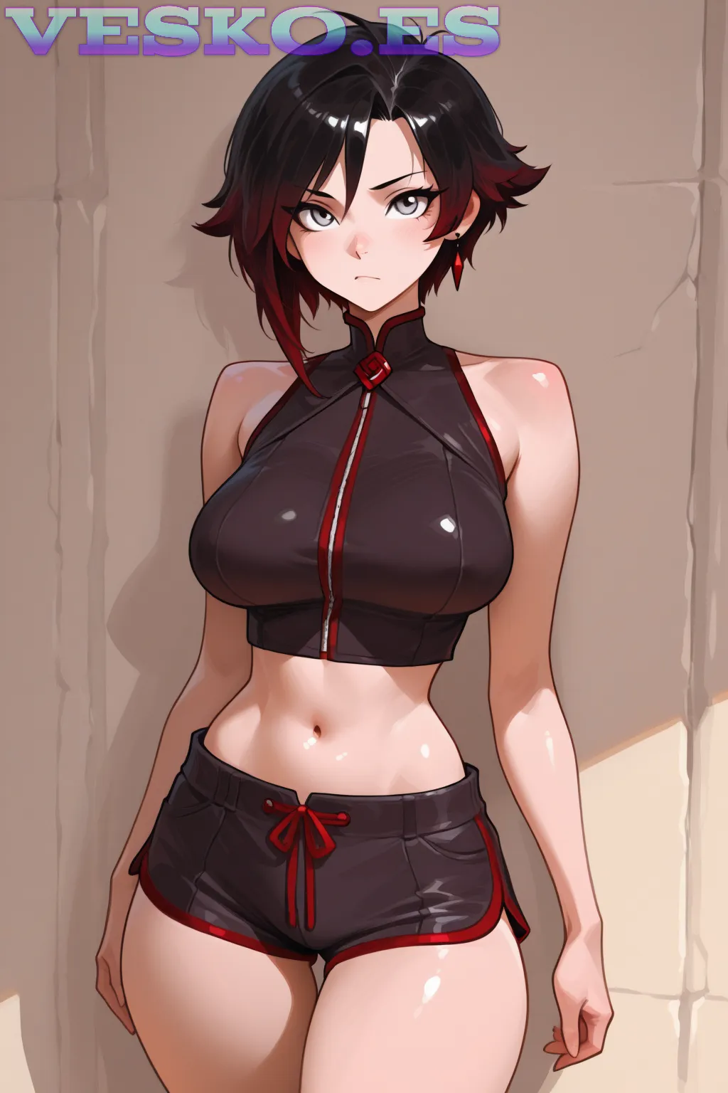Joven Y Desnuda Anime AI Artwork