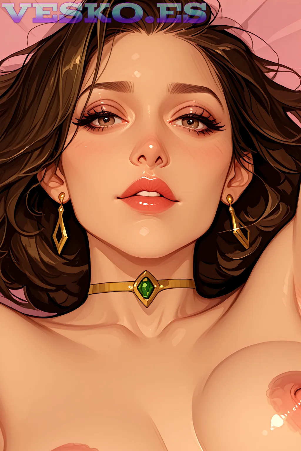 La Bella Desnudes En Mojado Erotico Anime AI Artwork