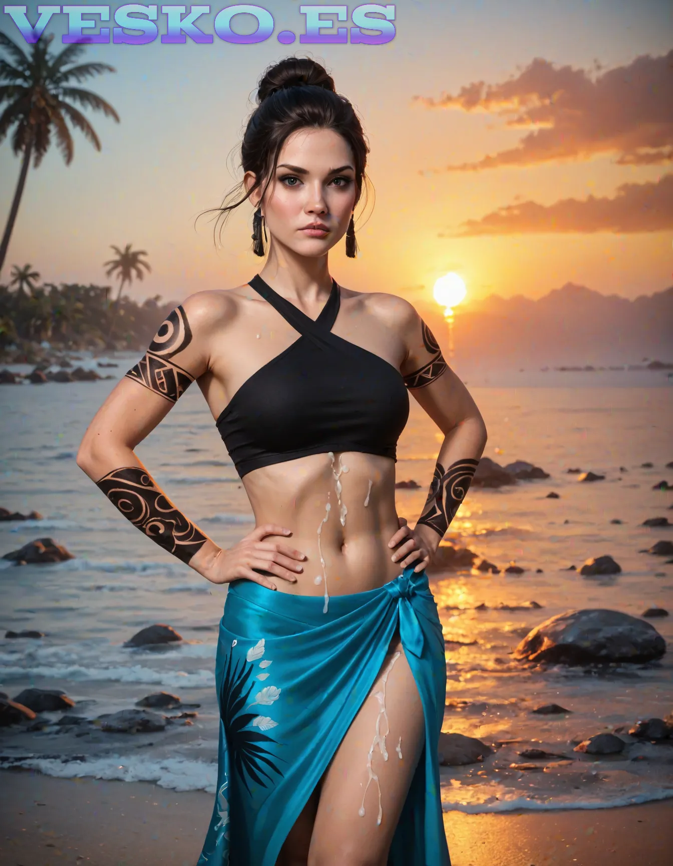 La Tanga Blanca De Sirvienta Asiatica En Cosplay Sexy Anime AI Artwork