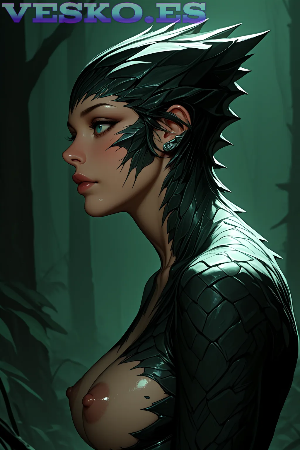 Nude Selfies Anime AI Artwork