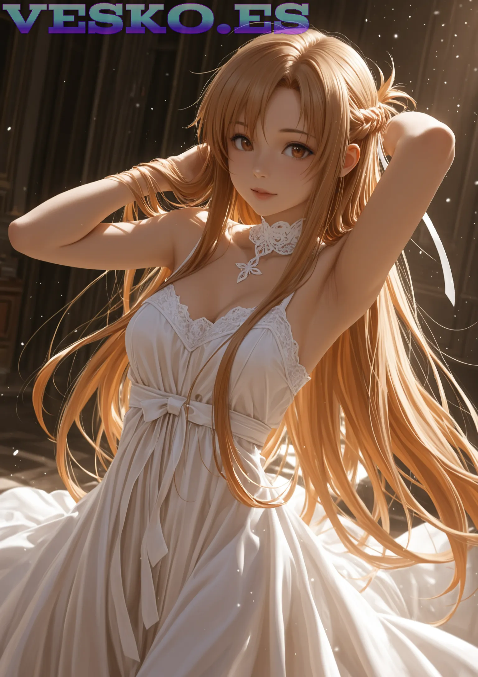Policia Desnuda En La Escalera Anime AI Artwork