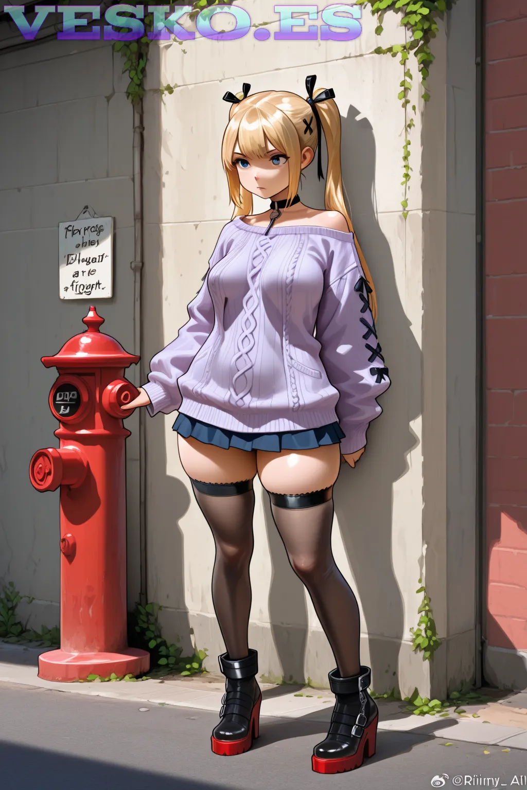 Rica Adolescente Anime AI Artwork