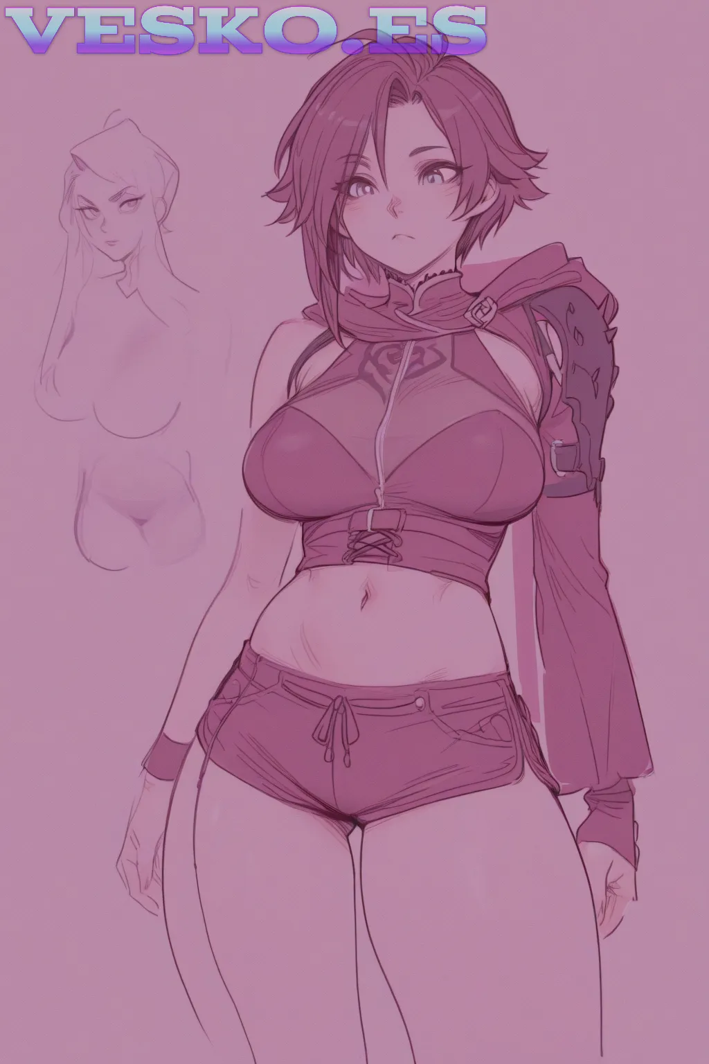 Rubia De Platino Anastasia Christ Con Cono Regordete Vis Anime AI Artwork